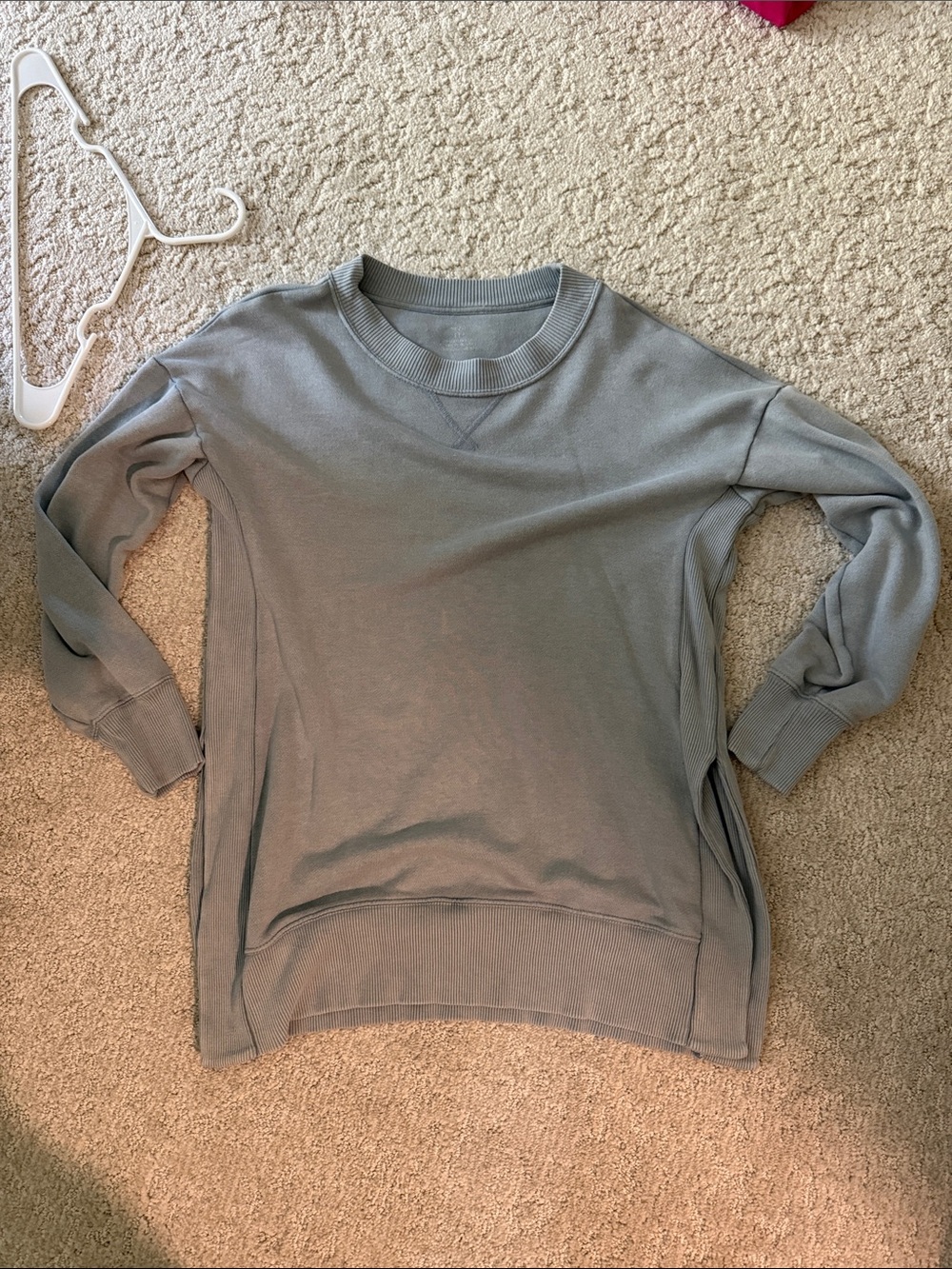 aerie Oversized Crewneck Tunic - Light Gray